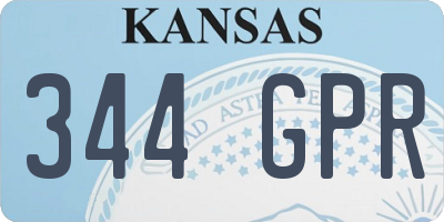 KS license plate 344GPR