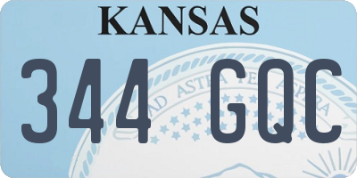 KS license plate 344GQC