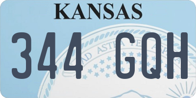 KS license plate 344GQH