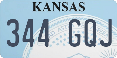 KS license plate 344GQJ