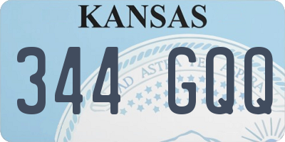 KS license plate 344GQQ