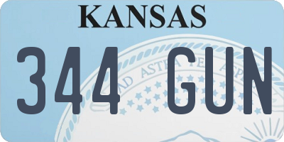 KS license plate 344GUN