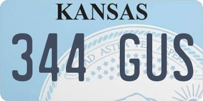 KS license plate 344GUS
