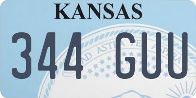 KS license plate 344GUU