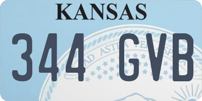 KS license plate 344GVB