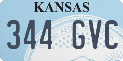 KS license plate 344GVC