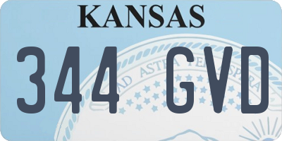 KS license plate 344GVD