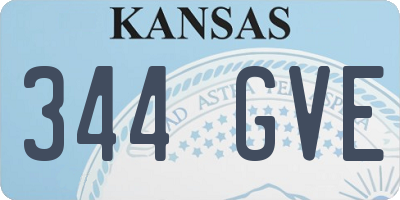 KS license plate 344GVE