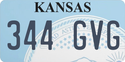 KS license plate 344GVG