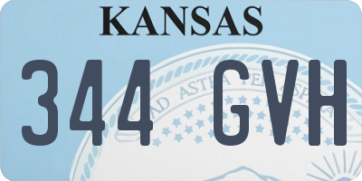 KS license plate 344GVH