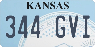 KS license plate 344GVI