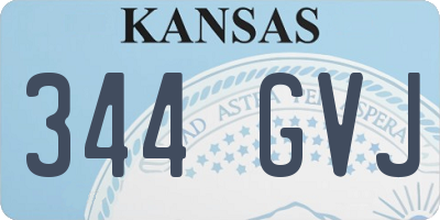 KS license plate 344GVJ
