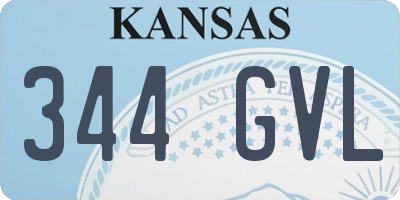KS license plate 344GVL