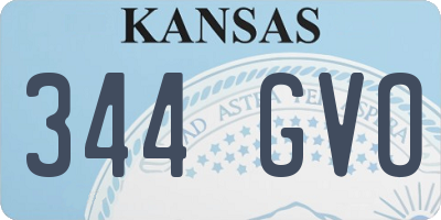 KS license plate 344GVO