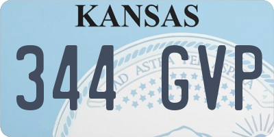 KS license plate 344GVP