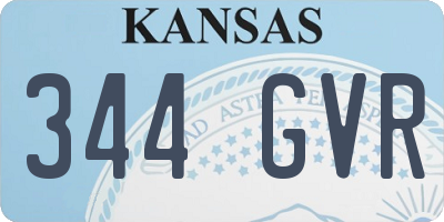 KS license plate 344GVR
