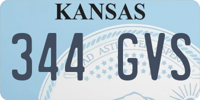 KS license plate 344GVS