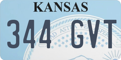 KS license plate 344GVT