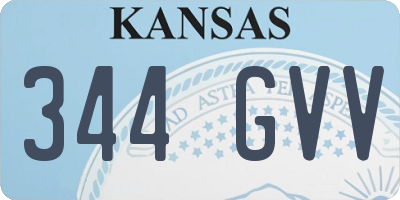 KS license plate 344GVV