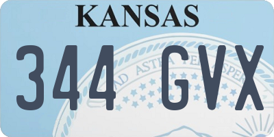 KS license plate 344GVX