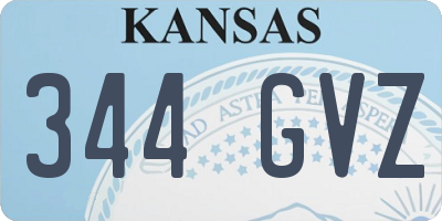 KS license plate 344GVZ
