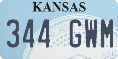 KS license plate 344GWM