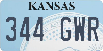 KS license plate 344GWR