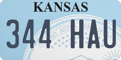 KS license plate 344HAU