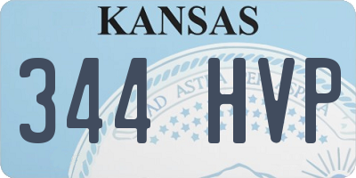 KS license plate 344HVP