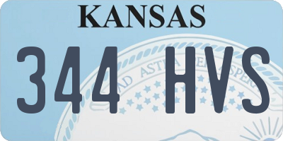 KS license plate 344HVS