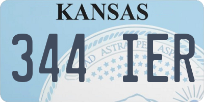 KS license plate 344IER