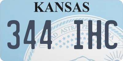 KS license plate 344IHC