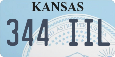 KS license plate 344IIL