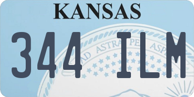 KS license plate 344ILM