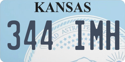 KS license plate 344IMH
