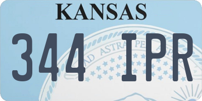KS license plate 344IPR