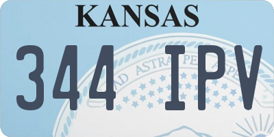 KS license plate 344IPV