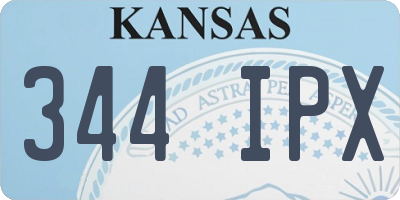 KS license plate 344IPX