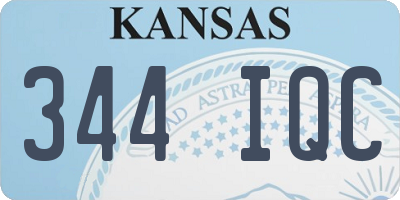 KS license plate 344IQC