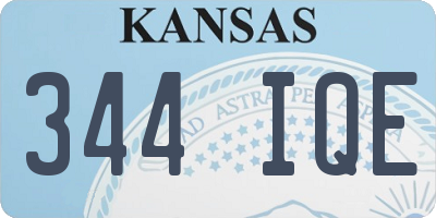 KS license plate 344IQE