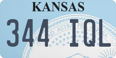 KS license plate 344IQL