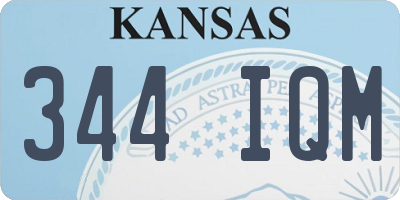 KS license plate 344IQM