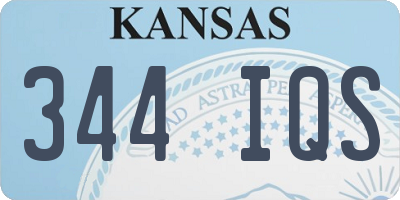 KS license plate 344IQS