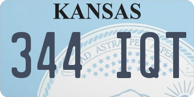 KS license plate 344IQT