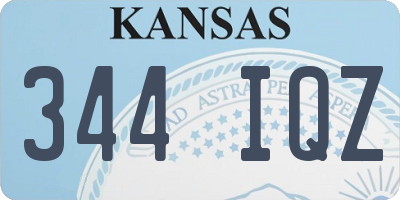 KS license plate 344IQZ