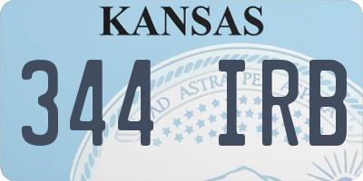 KS license plate 344IRB