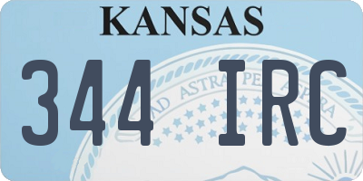 KS license plate 344IRC