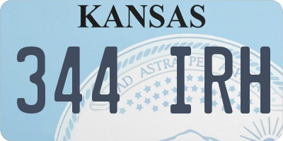 KS license plate 344IRH