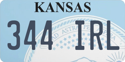 KS license plate 344IRL