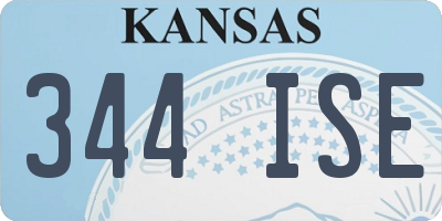 KS license plate 344ISE